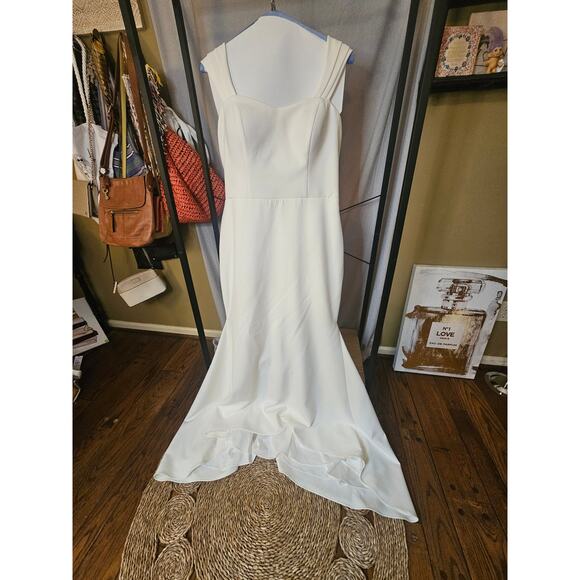 Tebault Bridal Mermaid Wedding Dress with Train – Size 18 True Size 14 - Picture 7 of 16